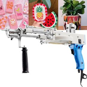 Long Pile Tufting Gun 2~3cm, 2 in 1 Cut Pile Loop Pile Rug Gun, Built-in Gear Tufting Gun Machine Speed Adjustment and 360°Handle Rug Tufting Gun in Saudi Arabia