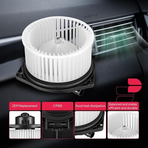 BDFHYK AC Heater Blower Motor Fan 700258 Compatible with Hyundai Elantra Santa Fe Santa Fe Sport Santa Fe XL Kia Cadenza Optima Sedona Sorento,HVAC Blower Motor Assembly Replacement for PM4036 75867 in Kuwait