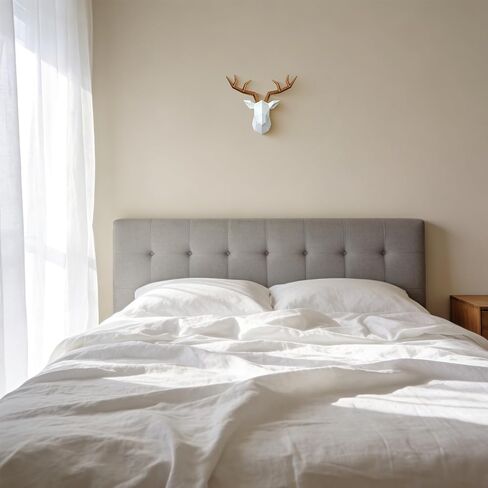 SAC SMARTEN ARTS Geometric Animal Wall Decor Black Deer Antlers Decor Resin Wall Animal Head Deer Sculpture Home Decor by 14 x 11 inches in Kuwait