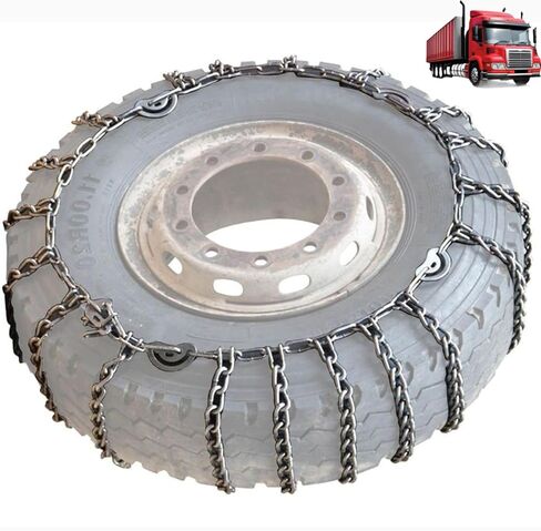 9mm Set of 2 Heavy Duty Snow Chains for Suvs and Cars Skid Traction Chains High Strength Manganese Emergency Use for Tire Reliable in Sandy road 10R22.5 2pcs 8.25-20 in Saudi Arabia