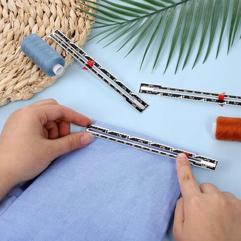 3 Pack Sewing Ruler Sliding Gauge Sewing Measuring Tool Black Metal Seam Guide Ruler for Knitting Crafting Sewings Beginner Hemming Quilting Crafting in Saudi Arabia