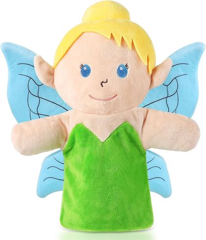 Castle Hand Puppets Fairy Tales Queen & King, Princess & Prince, Elf & Witch Plush Toys Role-Play Toy Puppets for Kids Storytelling Imaginative Pretend Play Teaching Preschool(Elf) in Saudi Arabia
