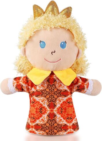 Castle Hand Puppets Fairy Tales Queen & King, Princess & Prince, Elf & Witch Plush Toys Role-Play Toy Puppets for Kids Storytelling Imaginative Pretend Play Teaching Preschool(Elf) in Saudi Arabia