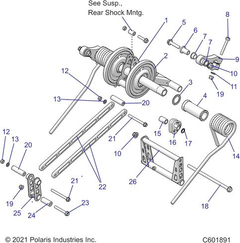 Polaris Snowmobile RTA Shaft Mount, Genuine OEM Part 5141400, Qty 1 in Saudi Arabia