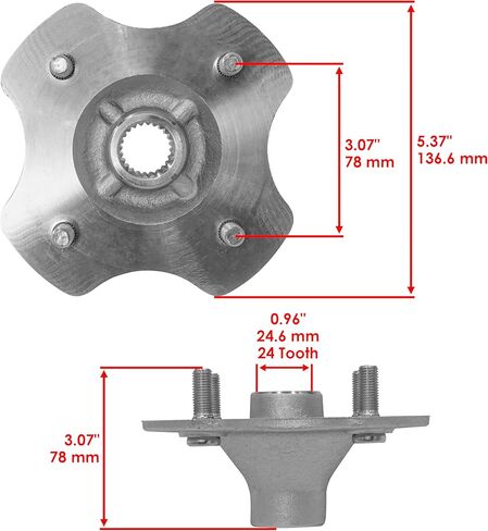 Caltric Rear Axle Shaft with Wheel Hub Kit Compatible with Honda TRX300FW TRX 300FW Fourtrax 300 4X4 1992-2000 in Saudi Arabia