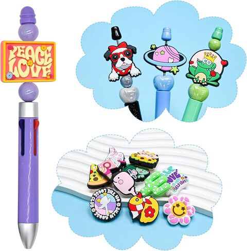 70Pcs Silicone Focal Beads Bulk, Different Random Mix Collections Focal Beads for Pens Keychains DIY Jewelry Making in Saudi Arabia