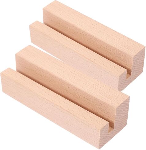 Toyvian 2Pcs Wooden Desk Calendar Stand Versatile Memo Paper Holder for Photos Cards Notes Chic Decor for Home Office Tabletop Display Smooth Finish Durable Wood Construction in Saudi Arabia