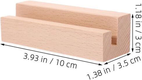 Toyvian 2Pcs Wooden Desk Calendar Stand Versatile Memo Paper Holder for Photos Cards Notes Chic Decor for Home Office Tabletop Display Smooth Finish Durable Wood Construction in Saudi Arabia