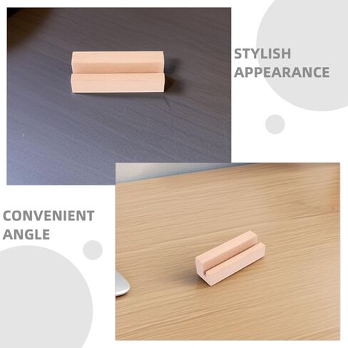 Toyvian 2Pcs Wooden Desk Calendar Stand Versatile Memo Paper Holder for Photos Cards Notes Chic Decor for Home Office Tabletop Display Smooth Finish Durable Wood Construction in Saudi Arabia