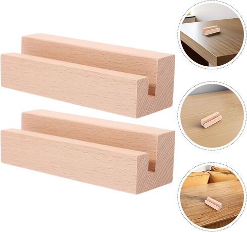 Toyvian 2Pcs Wooden Desk Calendar Stand Versatile Memo Paper Holder for Photos Cards Notes Chic Decor for Home Office Tabletop Display Smooth Finish Durable Wood Construction in Saudi Arabia
