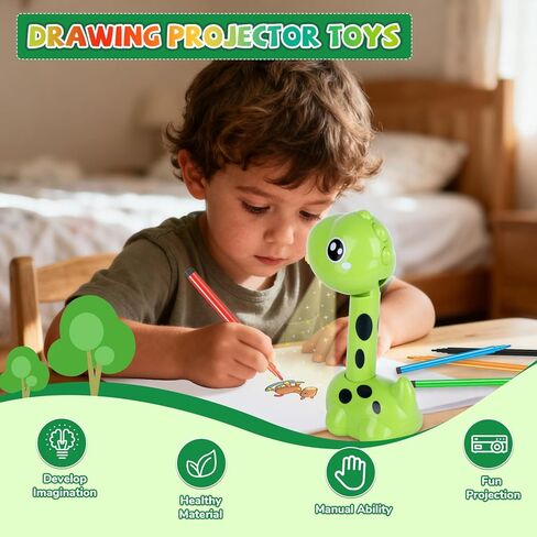 Giraffe Drawing Projector for Kids with 72 Templates Kids Drawing Kit, Toys for 4+ Year Old Girls，Perfect for 4 5 6 Year Old Girls Birthday Idea in Saudi Arabia