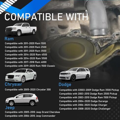 Engine Timing Cover Gasket and Oil Seal Set Compatible with 2003-2020 Chrysler 300 Ram 1500 2500 3500 4500 5500 4000 Jeep Grand Cherokee Dodge Charger Replaces TCS46169 5139933AD 53021585AD in Saudi Arabia