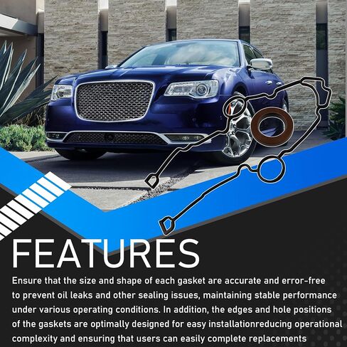 Engine Timing Cover Gasket and Oil Seal Set Compatible with 2003-2020 Chrysler 300 Ram 1500 2500 3500 4500 5500 4000 Jeep Grand Cherokee Dodge Charger Replaces TCS46169 5139933AD 53021585AD in Saudi Arabia