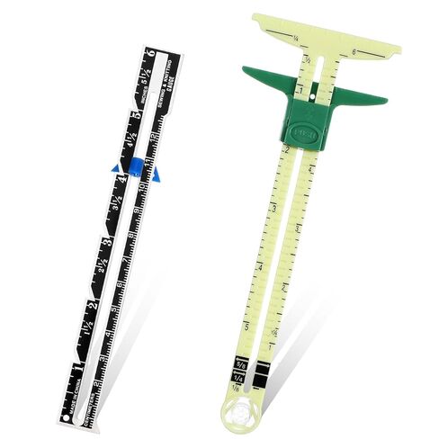 2 Pcs Seam Gauge for Sewing 5-in-1 T-Shaped Sliding Gauge Ruler Seam Gauge Fabric Quilting Ruler Sewing Gauge with Sliding Marker Measuring Tool Set for Knitting Crafting Sewing Beginner Supplies in Saudi Arabia