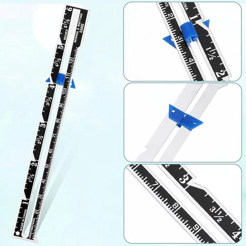 2 Pcs Seam Gauge for Sewing 5-in-1 T-Shaped Sliding Gauge Ruler Seam Gauge Fabric Quilting Ruler Sewing Gauge with Sliding Marker Measuring Tool Set for Knitting Crafting Sewing Beginner Supplies in Saudi Arabia
