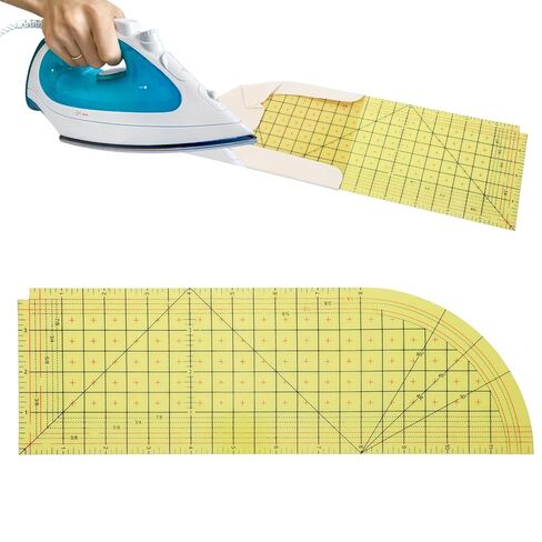 Curved Hot Ironing Ruler for Sewing, 12 x 4 Inch Quilting Ruler, Hot Hem Rulers for Electric Iron Home Work, Measuring Fabric Handmade Tool in Saudi Arabia
