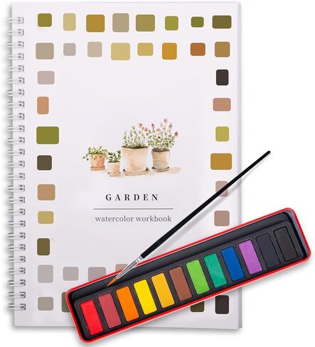 usouioo Beginner Watercolor Painting Kit, 12 Colors & 1 Brush with Multi-Theme Painting Set, Outline Art Supplies for Teens Adults (Winter) in Saudi Arabia