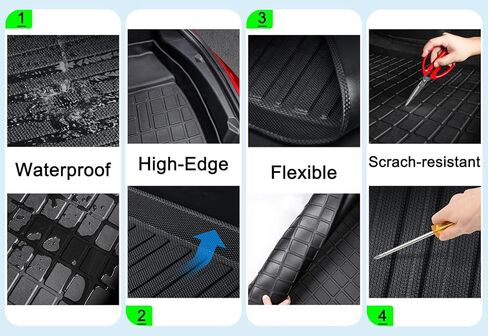 Grand Cherokee Cargo Liner，All Weather 3D Tech Durable TPO Waterproof Rear Cargo Trunk Tray Floor Mat Protector Compatible with Jeep Grand Cherokee 2011-2022 Model,Not for 2021 L /2022 L or 4XE Model in Kuwait