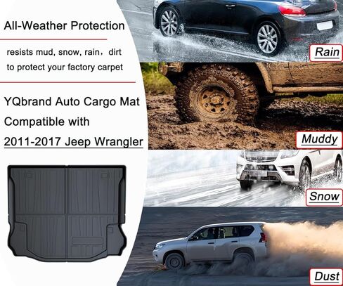 Grand Cherokee Cargo Liner，All Weather 3D Tech Durable TPO Waterproof Rear Cargo Trunk Tray Floor Mat Protector Compatible with Jeep Grand Cherokee 2011-2022 Model,Not for 2021 L /2022 L or 4XE Model in Kuwait