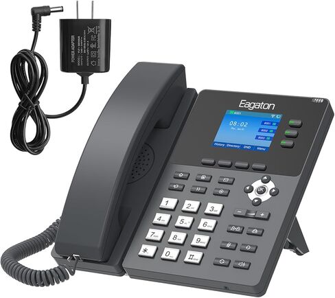 هاتف IP للأعمال T53P، شاشة LCD ملونة مقاس 2.4 بوصة، 3 خطوط SIP، صوت عالي الدقة، POE، مؤتمر 6 اتجاهات، محول طاقة متضمن (ليس خطًا أرضيًا) in Saudi Arabia