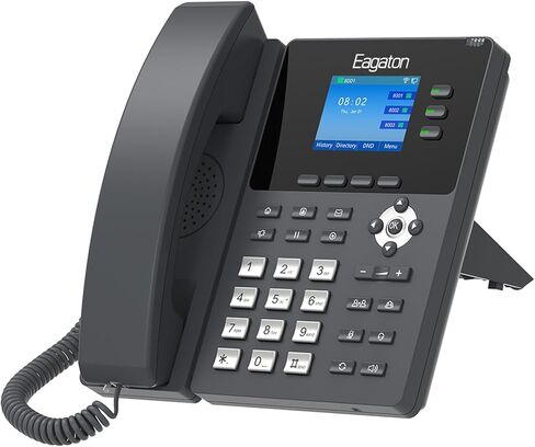 هاتف IP للأعمال T53P، شاشة LCD ملونة مقاس 2.4 بوصة، 3 خطوط SIP، صوت عالي الدقة، POE، مؤتمر 6 اتجاهات، محول طاقة متضمن (ليس خطًا أرضيًا) in Saudi Arabia