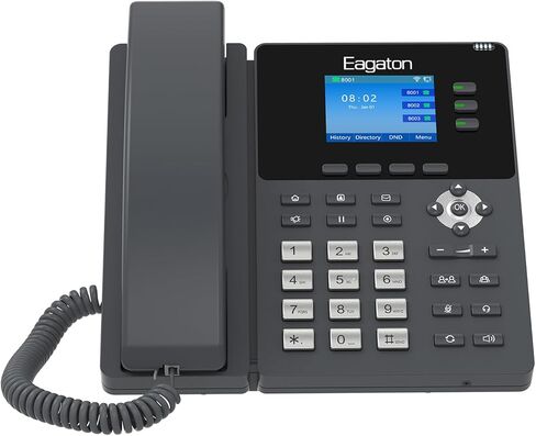 هاتف IP للأعمال T53P، شاشة LCD ملونة مقاس 2.4 بوصة، 3 خطوط SIP، صوت عالي الدقة، POE، مؤتمر 6 اتجاهات، محول طاقة متضمن (ليس خطًا أرضيًا) in Saudi Arabia