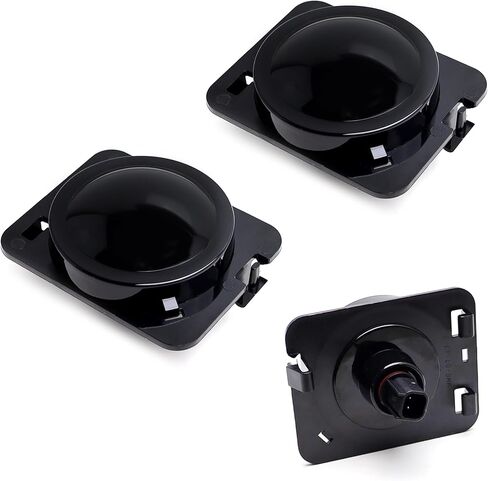 iJDMTOY عدسة مدخنة بيضاء كاملة LED أمامية متوهجة مجموعة ضوء علامة جانبية متوافقة مع Jeep 2007-2017 Wrangler JK، استبدل OEM العنبر أو مصابيح Sidemarker الشفافة in Kuwait
