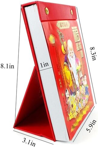 2024 Chinese Daily Calendar(18K),The Year of The Dragon Chinese Desktop Calendar, Chinese Luna Year Traditional Calendar Individual Page Per Day Total 365 Pages with 24 Solar Terms in Kuwait