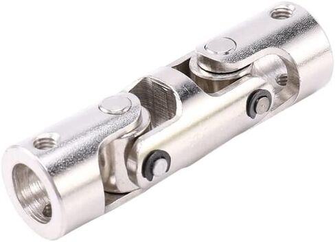 2Set Rc Double Universal Joint Cardan Joint Gimbal Couplings with Screw,10X10mm & 8X8mm| | - - (Color: Silver) in Saudi Arabia