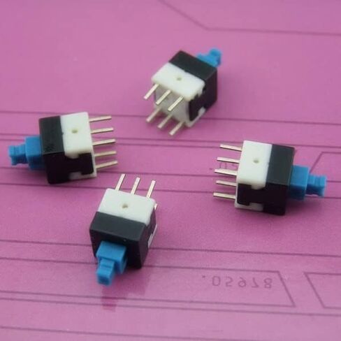 20PCS 8mmx8mm Blue Self-Locking Switch 500V AC/Min Button Key Micro Switch for DIY RC Models in Saudi Arabia