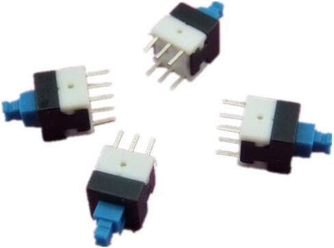 20PCS 8mmx8mm Blue Self-Locking Switch 500V AC/Min Button Key Micro Switch for DIY RC Models in Saudi Arabia