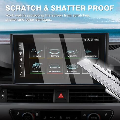 Karltys 2 Pack Rear Screen Protector for 2021-2024 Chevy Tahoe/Suburban/GMC Yukon Denali 12.6-Inch Touch Screen, 9H Tempered Glass, Yukon Rear Seat Entertainment Screen Protector Cover in Kuwait