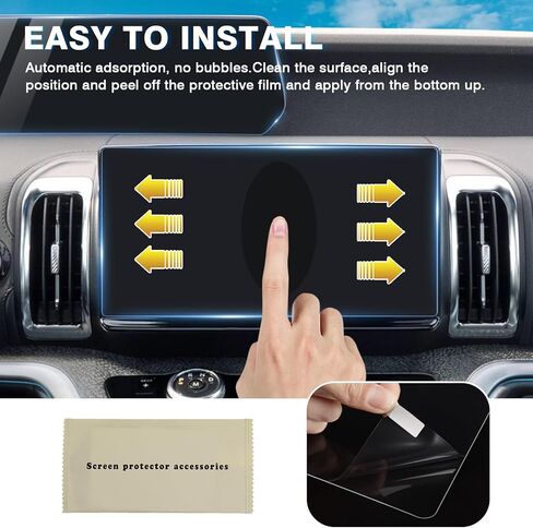 Karltys 2 Pack Rear Screen Protector for 2021-2024 Chevy Tahoe/Suburban/GMC Yukon Denali 12.6-Inch Touch Screen, 9H Tempered Glass, Yukon Rear Seat Entertainment Screen Protector Cover in Kuwait