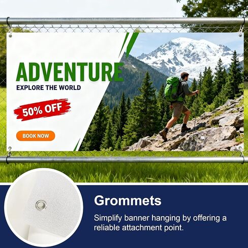 Custom Banner, Personalized Banner Sign for Business, Event, Birthday, Party Decor, Indoor or Outdoor Custom Canvas Banners, Made in USA in Saudi Arabia