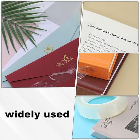 شريط إصلاح الكتب الشفاف، 1 بوصة × 216 قدم، شريط تجليد الكتب ذاتي اللصق مقاوم للماء، مواد تجليد الكتب الشفافة الرقيقة، أشرطة أرشيفية لتعزيز أشواك الكتب القديمة وأغطيةها، بدون بقايا in Saudi Arabia
