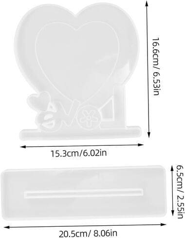 Uonlytech 1set Silicone Casting Mold for Heart-Shaped Photo Frame Craft Mould for Picture Display Flexible and Silicone Material for Showers Birthdays and Creative Projects in Saudi Arabia