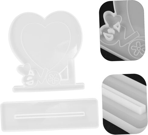 Uonlytech 1set Silicone Casting Mold for Heart-Shaped Photo Frame Craft Mould for Picture Display Flexible and Silicone Material for Showers Birthdays and Creative Projects in Saudi Arabia