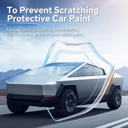 لـ Tesla Cybertruck 2025 2026 DIY PET كامل الفينيل التفاف فيلم تغيير اللون، فيلم حماية طلاء السيارة بالكامل، ذاتية اللصق PVC مقاوم للماء فيلم التفاف السيارة حامي الخدش (أحمر سائل لامع) in Saudi Arabia