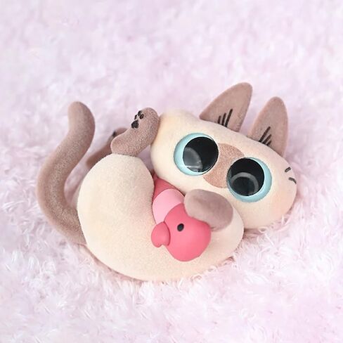 Popdrop Heartwarming Azukisan Vol 3، شخصية Kawaii Cat القابلة للتجميع، وردي وأبيض، الإصدار الثالث، سلسلة الحياة اليومية in Saudi Arabia