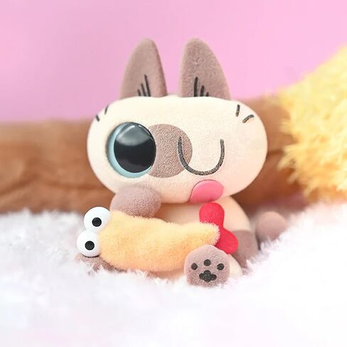 Popdrop Heartwarming Azukisan Vol 3، شخصية Kawaii Cat القابلة للتجميع، وردي وأبيض، الإصدار الثالث، سلسلة الحياة اليومية in Saudi Arabia