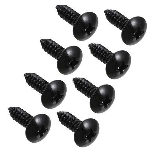 8 Pcs Black License Plate Screws - 18-8 Stainless Steel License Plate Screws - Phillips Pan Head 1/4 Inch Diameter 3/4 Inch Length in Kuwait