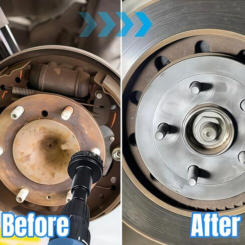Wheel Hub Cleaning Tool Kit, Professional Brake Hub & Wheel Stud Cleaner with 8 Grinding Heads, Rust Removal & Resurfacing Kit for Car, Truck and SUV Maintenance, Fits Power Drill in Saudi Arabia