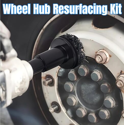 Wheel Hub Cleaning Tool Kit, Professional Brake Hub & Wheel Stud Cleaner with 8 Grinding Heads, Rust Removal & Resurfacing Kit for Car, Truck and SUV Maintenance, Fits Power Drill in Saudi Arabia