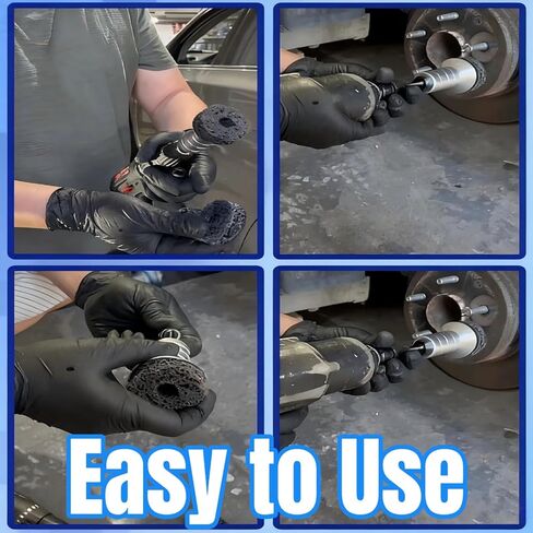 Wheel Hub Cleaning Tool Kit, Professional Brake Hub & Wheel Stud Cleaner with 8 Grinding Heads, Rust Removal & Resurfacing Kit for Car, Truck and SUV Maintenance, Fits Power Drill in Saudi Arabia