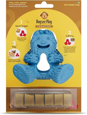 Dogsee Play Treatoy | Long-Lasting Chew Toy for Dog | Fun & Safe Playtime | Puffy Nugget Treat | Helps in Cleaning Teeth, Fight Plaque, Tartar and Keeps Breath Fresh - Green in Kuwait