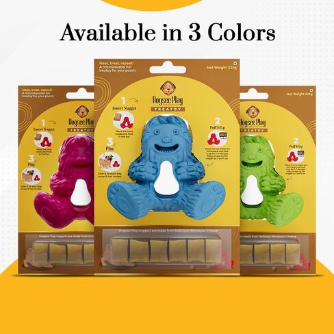 Dogsee Play Treatoy | Long-Lasting Chew Toy for Dog | Fun & Safe Playtime | Puffy Nugget Treat | Helps in Cleaning Teeth, Fight Plaque, Tartar and Keeps Breath Fresh - Green in Kuwait