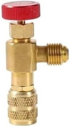 1 قطعة R410A R22 أداة التبريد تكييف الهواء صمام الأمان محول تركيب شحن النحاس مع 1/4 (R410 12 مللي متر R22 11 مللي متر) in Saudi Arabia