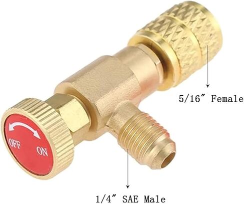 1 قطعة R410A R22 أداة التبريد تكييف الهواء صمام الأمان محول تركيب شحن النحاس مع 1/4 (R410 12 مللي متر R22 11 مللي متر) in Saudi Arabia