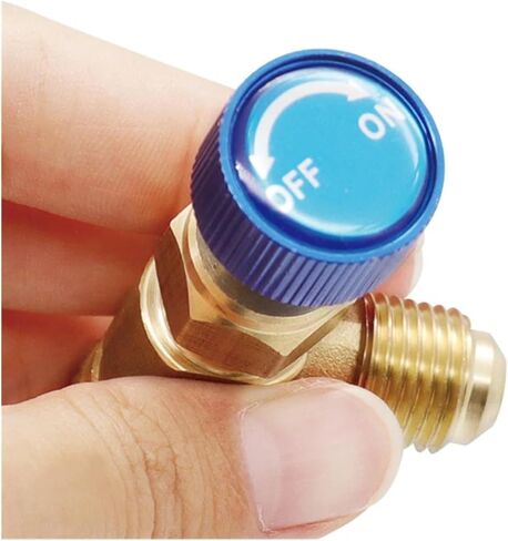 1 قطعة R410A R22 أداة التبريد تكييف الهواء صمام الأمان محول تركيب شحن النحاس مع 1/4 (R410 12 مللي متر R22 11 مللي متر) in Saudi Arabia
