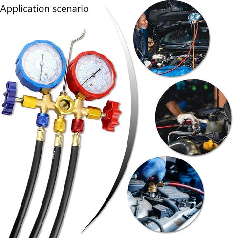HVAC Manifolds Gauges Hose Set Refrigerants Charging Hoses With Valves Tension Hose For R134A R410A R22 High Pressure Resistance in Saudi Arabia